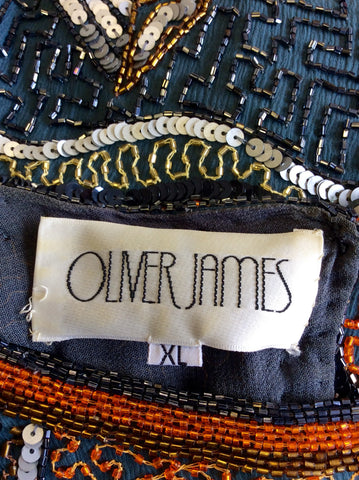 OLIVER JAMES BEADED & SEQUINNED TOP & FLOATY SKIRT SIZE XL