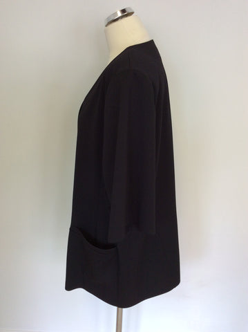 FINN KARELIA BLACK SHORT SLEEVE JACKET SIZE 28