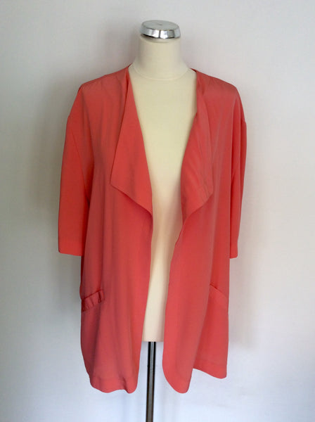 JACQUES VERT CORAL SHORT SLEEVE LIGHTWEIGHT JACKET SIZE 24