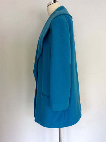 PATRIZIA S BY MONDI TURQOUISE WOOL BLEND JACKET SIZE 22