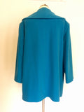 PATRIZIA S BY MONDI TURQOUISE WOOL BLEND JACKET SIZE 22