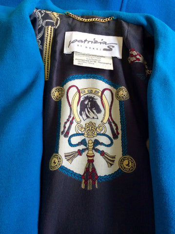 PATRIZIA S BY MONDI TURQOUISE WOOL BLEND JACKET SIZE 22