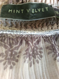 MINT VELVET BEIGE PRINT MAXI DRESS SIZE 18