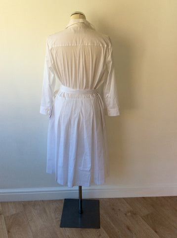 BRAND NEW IVANKA TRUMP WHITE WRAP AROUND COTTON DRESS SIZE 14