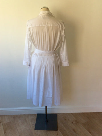 BRAND NEW IVANKA TRUMP WHITE WRAP AROUND COTTON DRESS SIZE 14