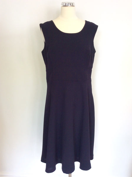 HOBBS DARK BLUE SCOOP NECKLINE DRESS SIZE 14