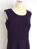 HOBBS DARK BLUE SCOOP NECKLINE DRESS SIZE 14
