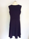 HOBBS DARK BLUE SCOOP NECKLINE DRESS SIZE 14