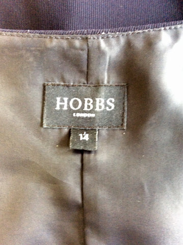 HOBBS DARK BLUE SCOOP NECKLINE DRESS SIZE 14