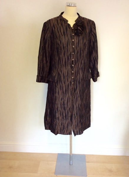 WINDSMOOR BROWN & BLACK SPECIAL OCCASION COAT SIZE 18