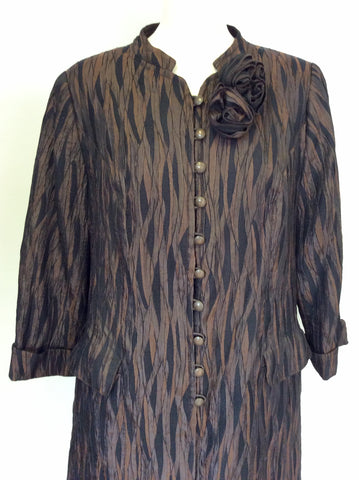 WINDSMOOR BROWN & BLACK SPECIAL OCCASION COAT SIZE 18