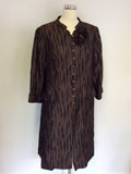 WINDSMOOR BROWN & BLACK SPECIAL OCCASION COAT SIZE 18