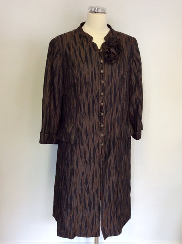 WINDSMOOR BROWN & BLACK SPECIAL OCCASION COAT SIZE 18