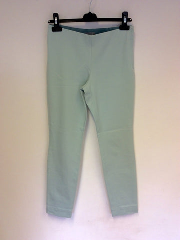 COS MINT GREEN STRETCH COTTON TROUSERS SIZE 12