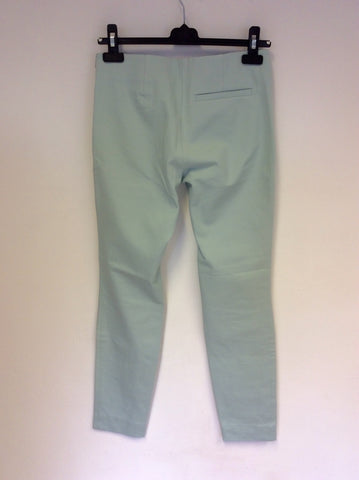 COS MINT GREEN STRETCH COTTON TROUSERS SIZE 12