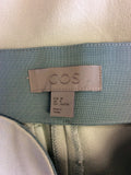 COS MINT GREEN STRETCH COTTON TROUSERS SIZE 12