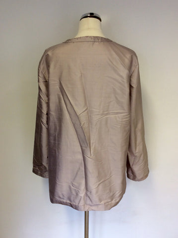 NITYA OYSTER BEIGE SILK SPECIAL OCCASION JACKET SIZE 18
