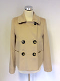 BURBERRY BEIGE WOOL & CASHMERE JACKET SIZE 12