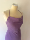 DAWN STRETTON LILAC STRAPPY OCCASION DRESS SIZE 8 & MATCHING WRAP