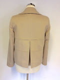 BURBERRY BEIGE WOOL & CASHMERE JACKET SIZE 12