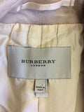 BURBERRY BEIGE WOOL & CASHMERE JACKET SIZE 12