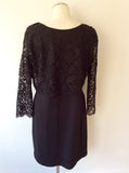 GREAT PLAINS BLACK LACE OVERLAY TOP OCCASION DRESS SIZE XL - Whispers Dress Agency - Womens Dresses - 6