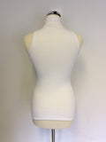 GUESS WHITE FINE KNIT SLEEVELESS TOP SIZE M