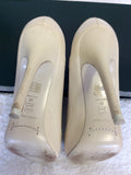 KAREN MILLEN CREAM LEATHER PEEPTOE HEELS SIZE 6/39