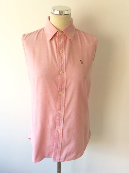 RALPH LAUREN POLO SPORT PINK SLEEVELESS SHIRT SIZE 12