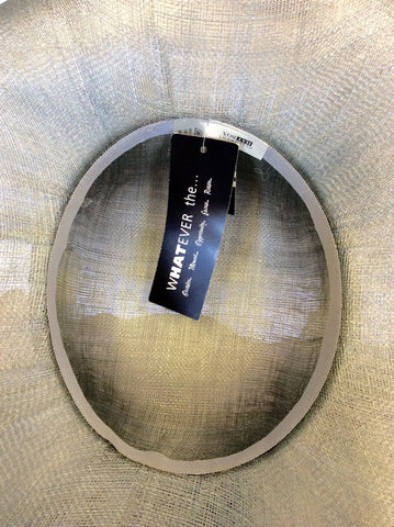 BRAND NEW HATBOX BY DEBENHAMS SILVER GREY BOW TRIM FORMAL HAT