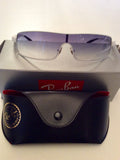 RAY-BAN WHITE & BLACK TRIM SUNGLASSES
