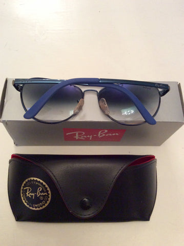 RAY-BAN DARK BLUE NEW AVIATOR SUNGLASSES