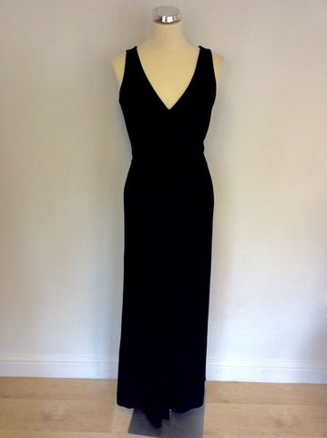 HOBBS DARK BLUE STRETCH LONG MAXI DRESS SIZE 10