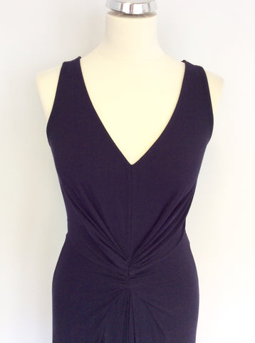 HOBBS DARK BLUE STRETCH LONG MAXI DRESS SIZE 10