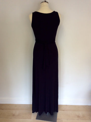 HOBBS DARK BLUE STRETCH LONG MAXI DRESS SIZE 10