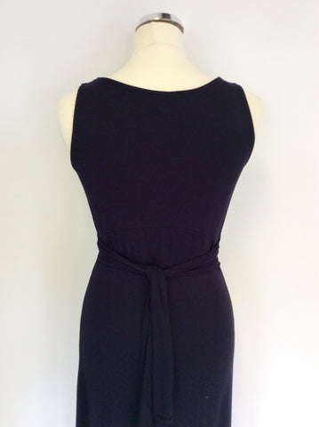 HOBBS DARK BLUE STRETCH LONG MAXI DRESS SIZE 10