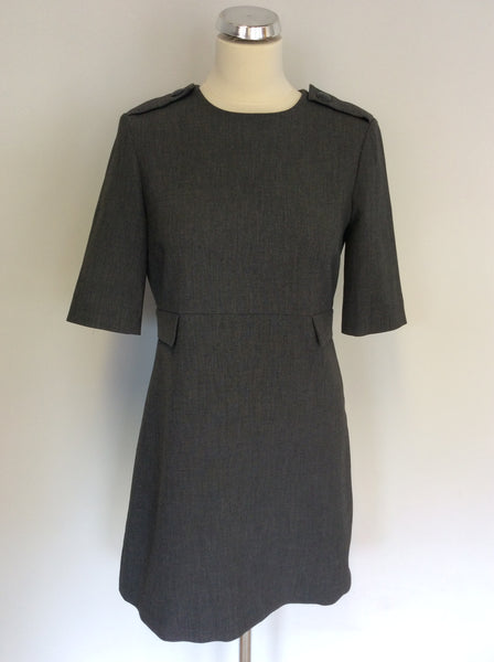 ZARA GREY SHORT SLEEVE DRESS SIZE M