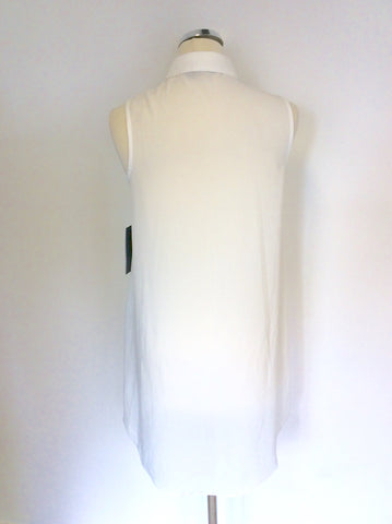 BRAND NEW ZARA WHITE LONG SLEEVELESS BLOUSE SIZE S