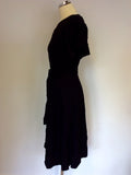 WHISTLES BLACK SHORT SLEEVE TIE BELT DRESS SIZE 10