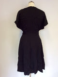 WHISTLES BLACK SHORT SLEEVE TIE BELT DRESS SIZE 10