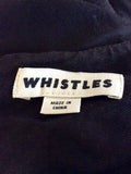 WHISTLES BLACK SHORT SLEEVE TIE BELT DRESS SIZE 10