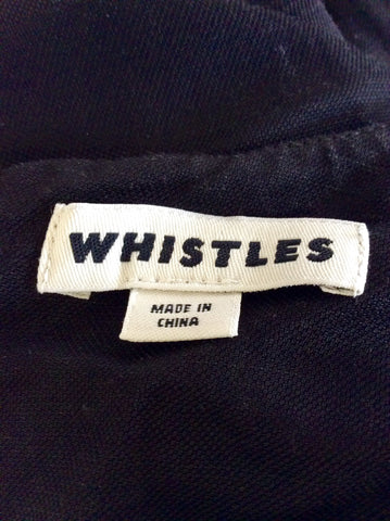 WHISTLES BLACK SHORT SLEEVE TIE BELT DRESS SIZE 10