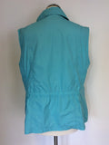GERRY WEBER GREEN ZIP UP GILET SIZE 18