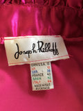 JOSEPH RIBKOFF PINK FRILL TRIM LONG SLEEVE TOP SIZE 12