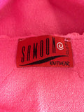 SAMOON PINK LACE TRIM KNIT CAMISOLE & CARDIGAN SIZE 16