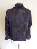 FSR COLLECTION PURPLE FLORAL PRINT JACKET, TOP & SKIRT SIZE 42 UK 14