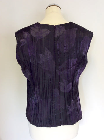 FSR COLLECTION PURPLE FLORAL PRINT JACKET, TOP & SKIRT SIZE 42 UK 14