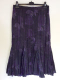 FSR COLLECTION PURPLE FLORAL PRINT JACKET, TOP & SKIRT SIZE 42 UK 14
