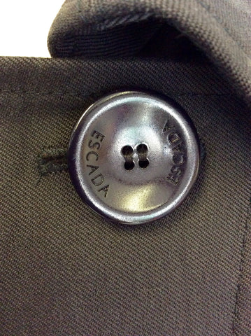 ESCADA DARK GREY DOUBLE BREASTED JACKET SIZE 44 UK 16