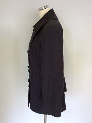 ESCADA DARK GREY DOUBLE BREASTED JACKET SIZE 44 UK 16
